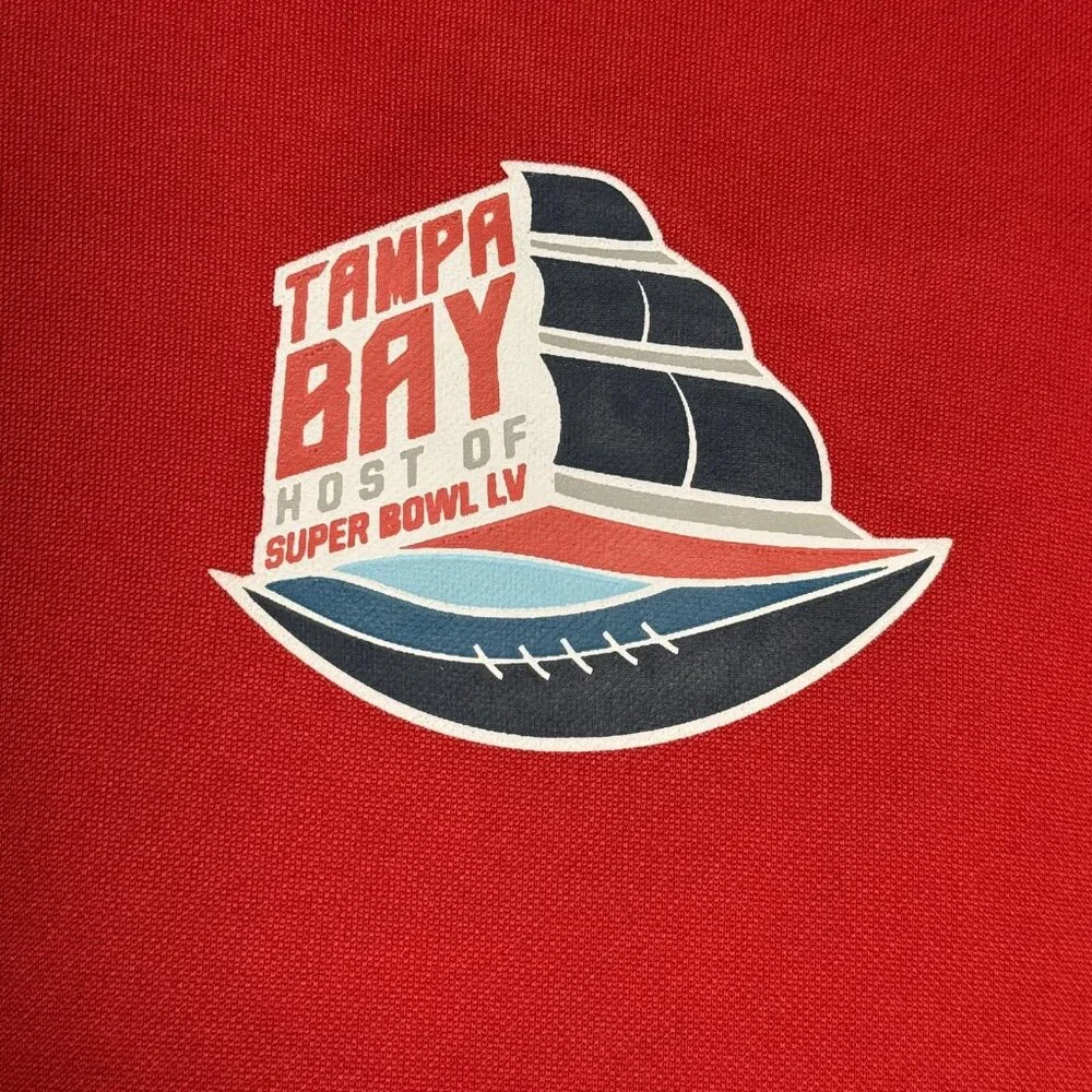 Tampa Bay Super Bowl LV Host Jacket Mens 3XL Red Gray NFL Ambassador Quarter Zip